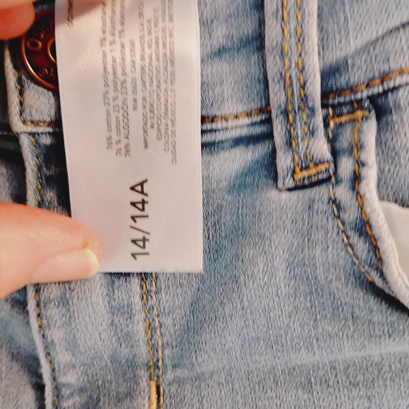 Lot Of 2 OshKosh B'gosh Girls 14 Super Skinny Light Dark Blue Kids Jeans - Picture 15 of 16